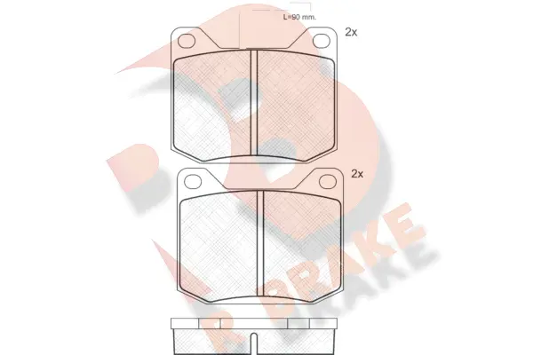 Brake Pad Set, disc brake (RB0120)