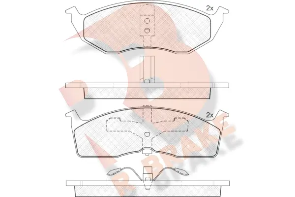 Brake Pad Set, disc brake (RB1436)