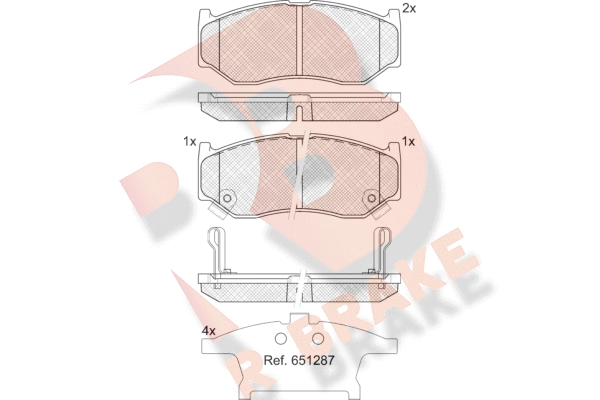 Brake Pad Set, disc brake (RB2475)