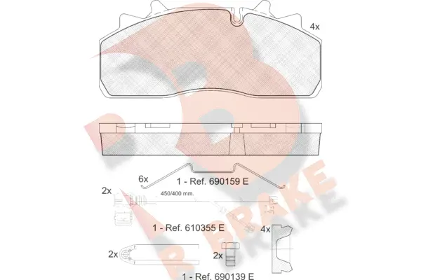 Brake Pad Set, disc brake (RB1623-122)
