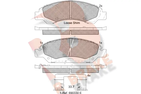Brake Pad Set, disc brake (RB2138)