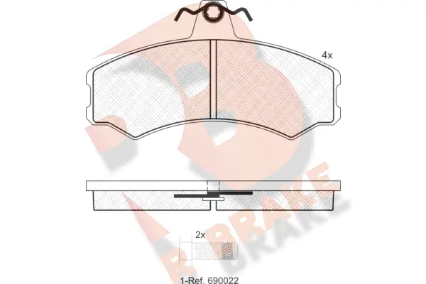 Brake Pad Set, disc brake (RB1890)