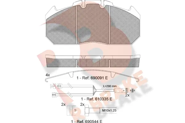 Brake Pad Set, disc brake (RB1405-120)