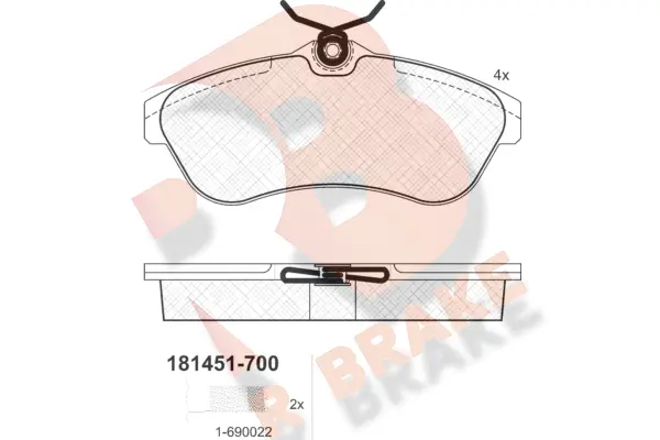 Brake Pad Set, disc brake (RB1451-700)