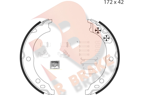 Brake Shoe Set, parking brake (79RBPB4019)