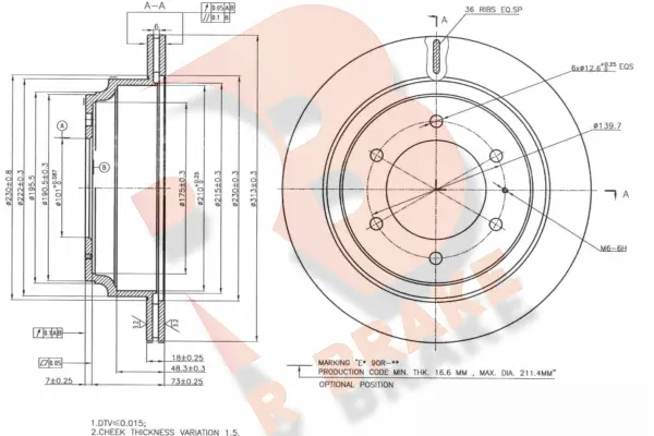 Brake Disc (78RBD22547)