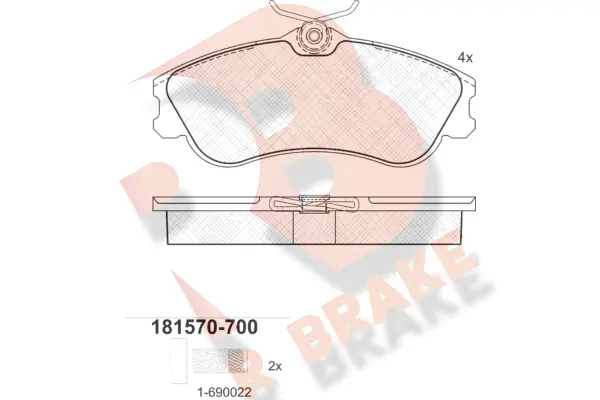 Brake Pad Set, disc brake (RB1570-700)