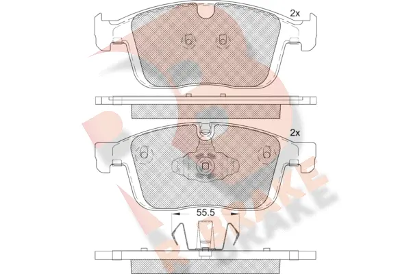 Brake Pad Set, disc brake (RB2266)
