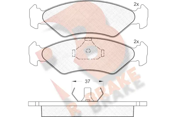 Brake Pad Set, disc brake (RB0776)