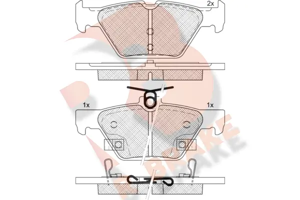 Brake Pad Set, disc brake (RB2242)