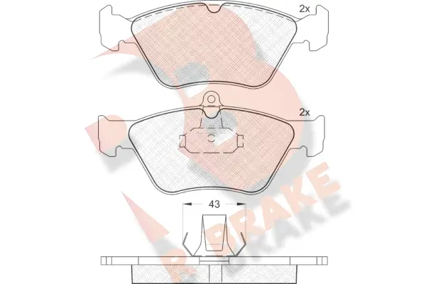 Brake Pad Set, disc brake (RB0988)