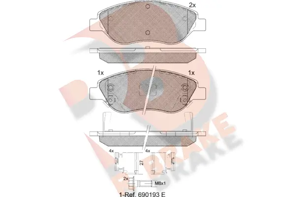 Brake Pad Set, disc brake (RB1445-208)