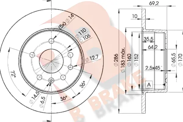 Brake Disc (78RBD29210)