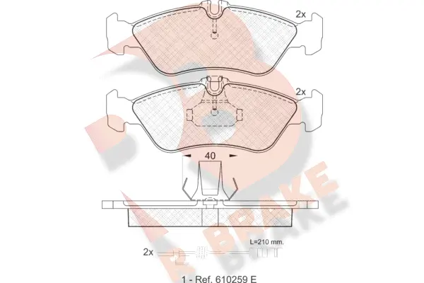 Brake Pad Set, disc brake (RB1103)