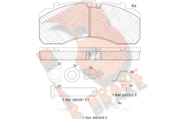 Brake Pad Set, disc brake (RB2091-066)