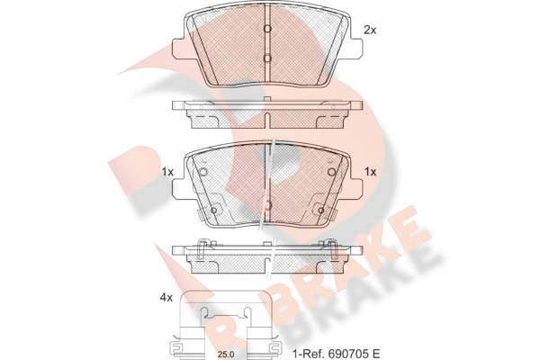Brake Pad Set, disc brake (RB2334-203)