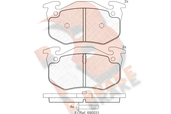 Brake Pad Set, disc brake (RB0929)