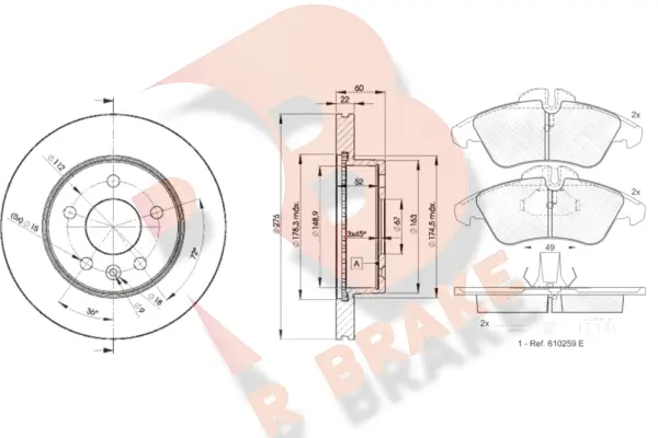 Brake Kit, disc brake (3R11046380)