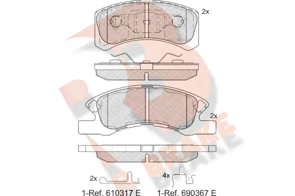 Brake Pad Set, disc brake (RB1701-208)