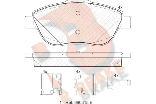 Brake Pad Set, disc brake (RB1925-201)