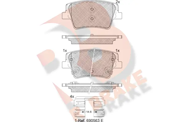 Brake Pad Set, disc brake (RB2379)