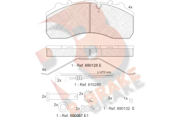 Brake Pad Set, disc brake (RB1194-118)