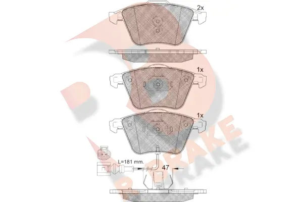 Brake Pad Set, disc brake (RB2148)