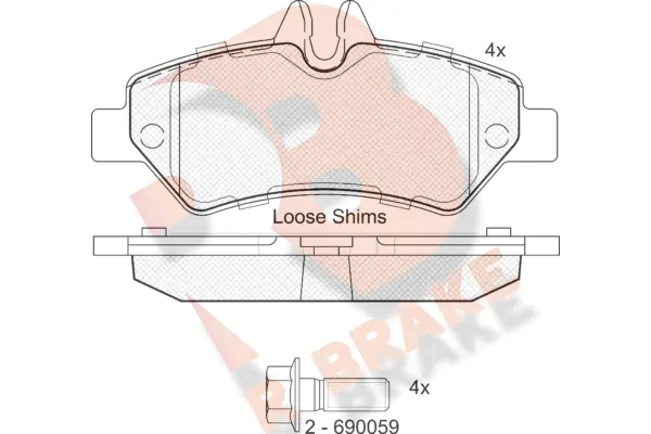 Brake Pad Set, disc brake (RB1787-204)