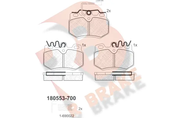 Brake Pad Set, disc brake (RB0553-700)