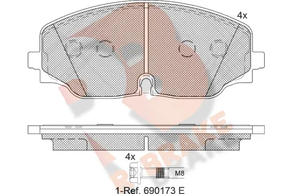 Brake Pad Set, disc brake (RB2328)