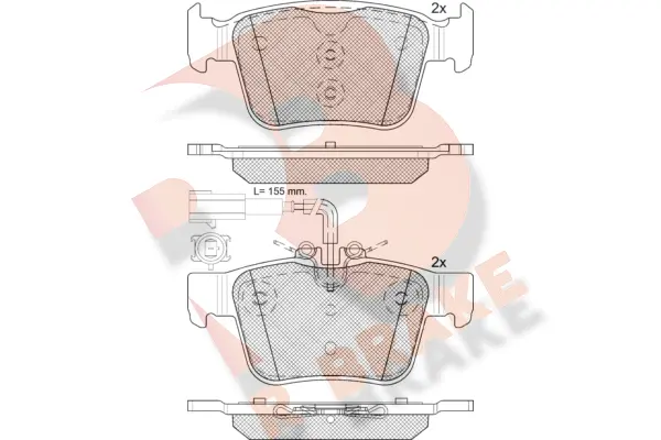 Brake Pad Set, disc brake (RB2299)
