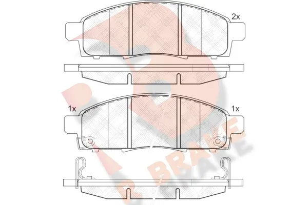 Brake Pad Set, disc brake (RB1966)