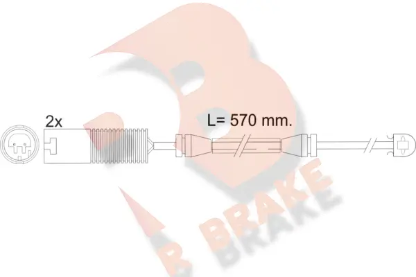 Warning Contact, brake pad wear (610395RB)