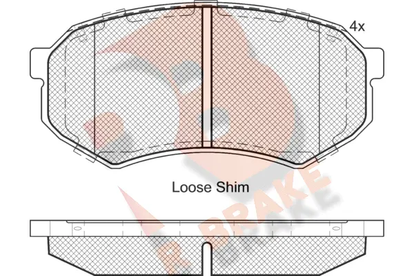 Brake Pad Set, disc brake (RB2182)