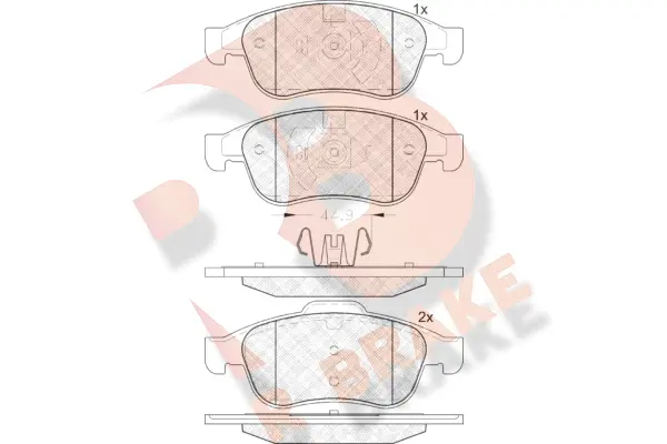 Brake Pad Set, disc brake (RB1915)