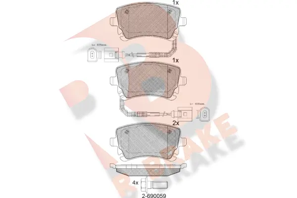 Brake Pad Set, disc brake (RB1674)