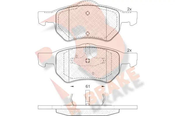 Brake Pad Set, disc brake (RB1586)