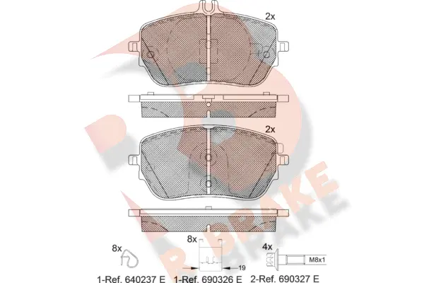 Brake Pad Set, disc brake (RB2337)