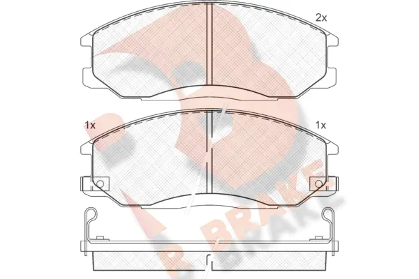 Brake Pad Set, disc brake (RB1372)