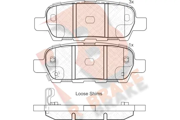 Brake Pad Set, disc brake (RB1838)