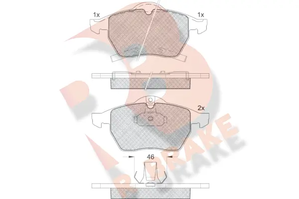 Brake Pad Set, disc brake (RB1218)