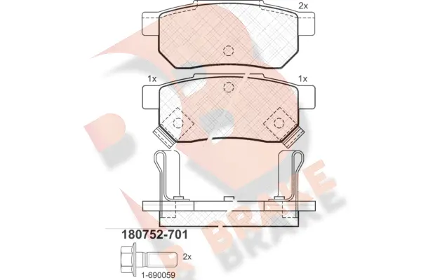 Brake Pad Set, disc brake (RB0752-701)