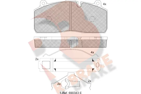 Brake Pad Set, disc brake (RB2150-208)