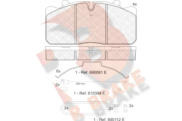 Brake Pad Set, disc brake (RB1253-122)