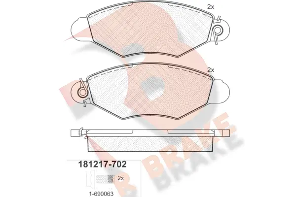 Brake Pad Set, disc brake (RB1217-702)
