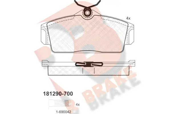 Brake Pad Set, disc brake (RB1290-700)