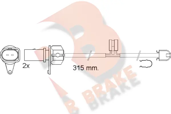 Warning Contact, brake pad wear (610569RB)