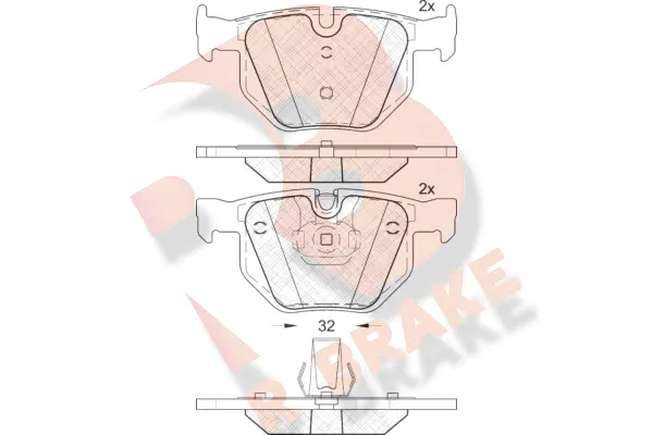 Brake Pad Set, disc brake (RB1685-202)