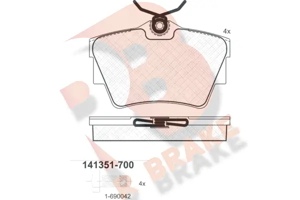 Brake Pad Set, disc brake (RB1351-700)