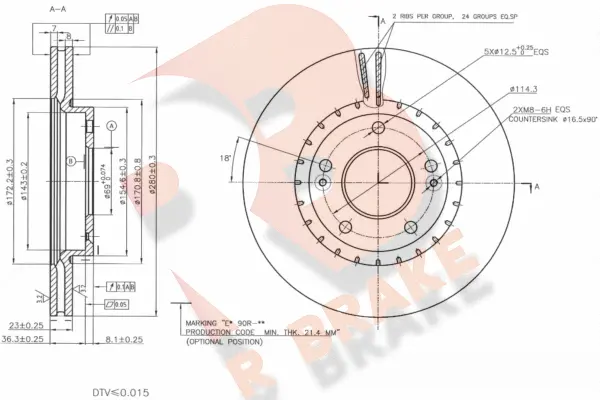 Brake Disc (78RBD25182)